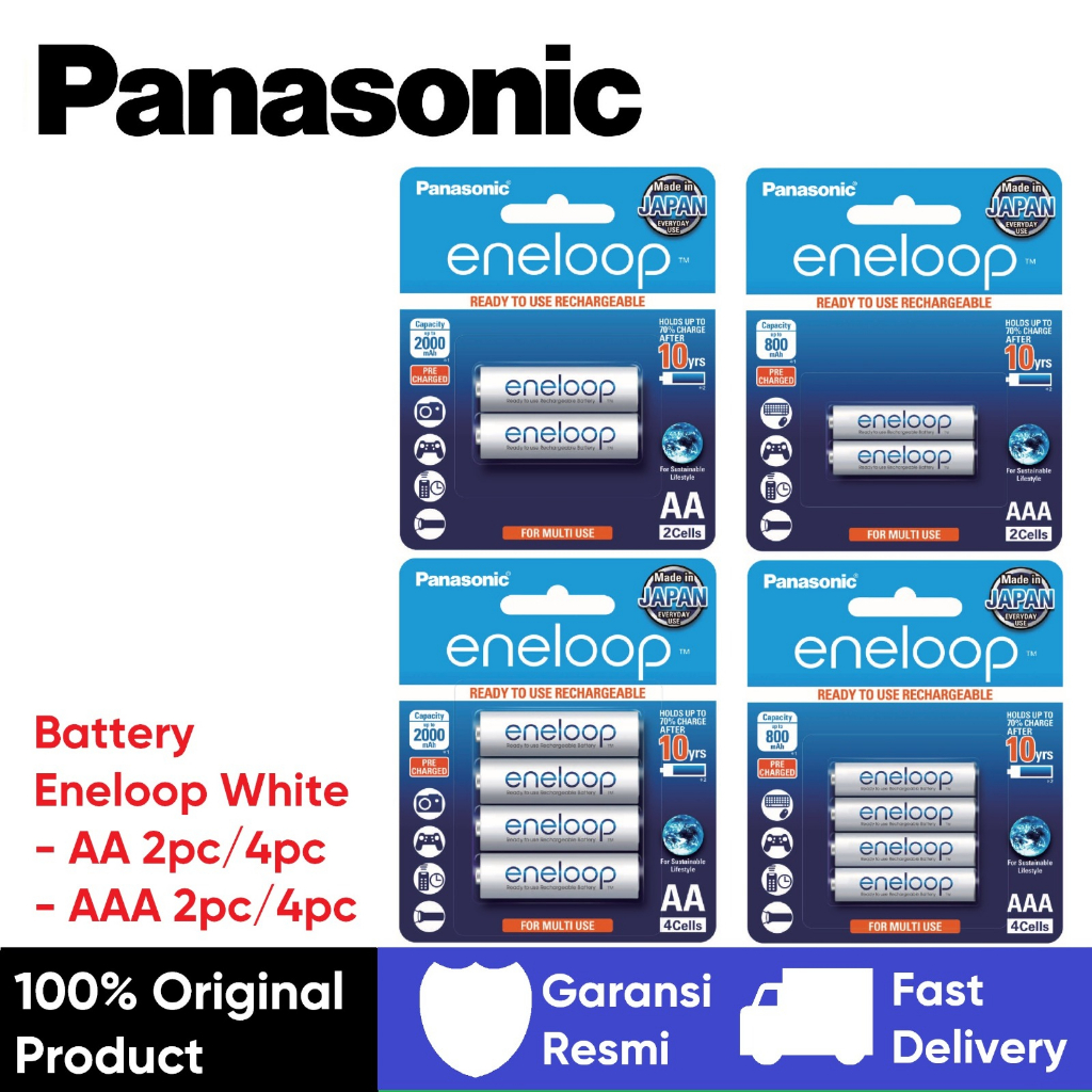 Jual Eneloop Panasonic Baterai Rechargeable Aa Aaa Battery