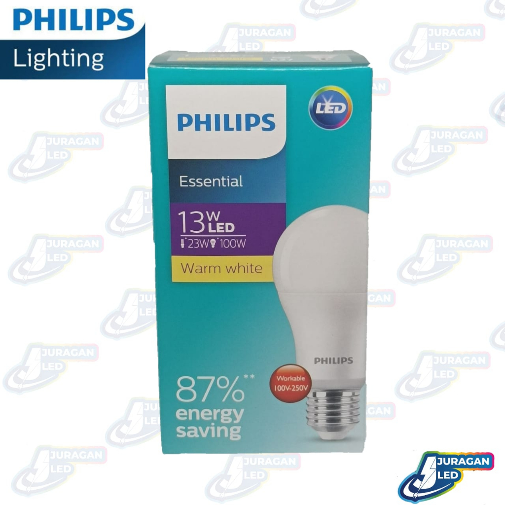 Jual Philips Essential Led Bulb W E K Warm White Shopee