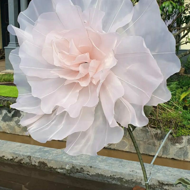 Jual Giant Flower Peony Bunga Hiasan Kain Organza Kelopak Besar