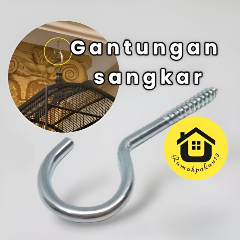 Jual Besi Gantungan Sangkar Kapstok Baut Tanda Tanya Shopee Indonesia