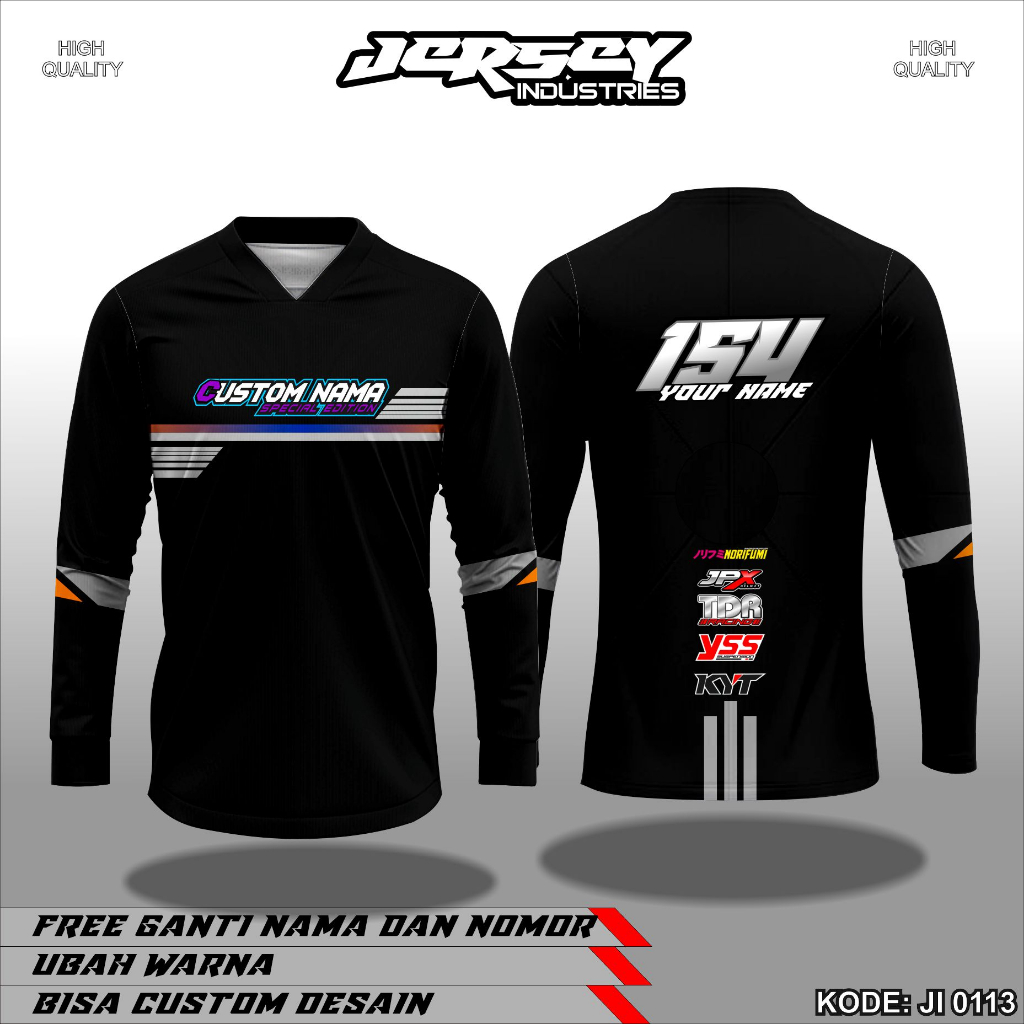 Jual Baju Jersey Racing Lengan Panjang Custom Desain Suka Suka Bisa