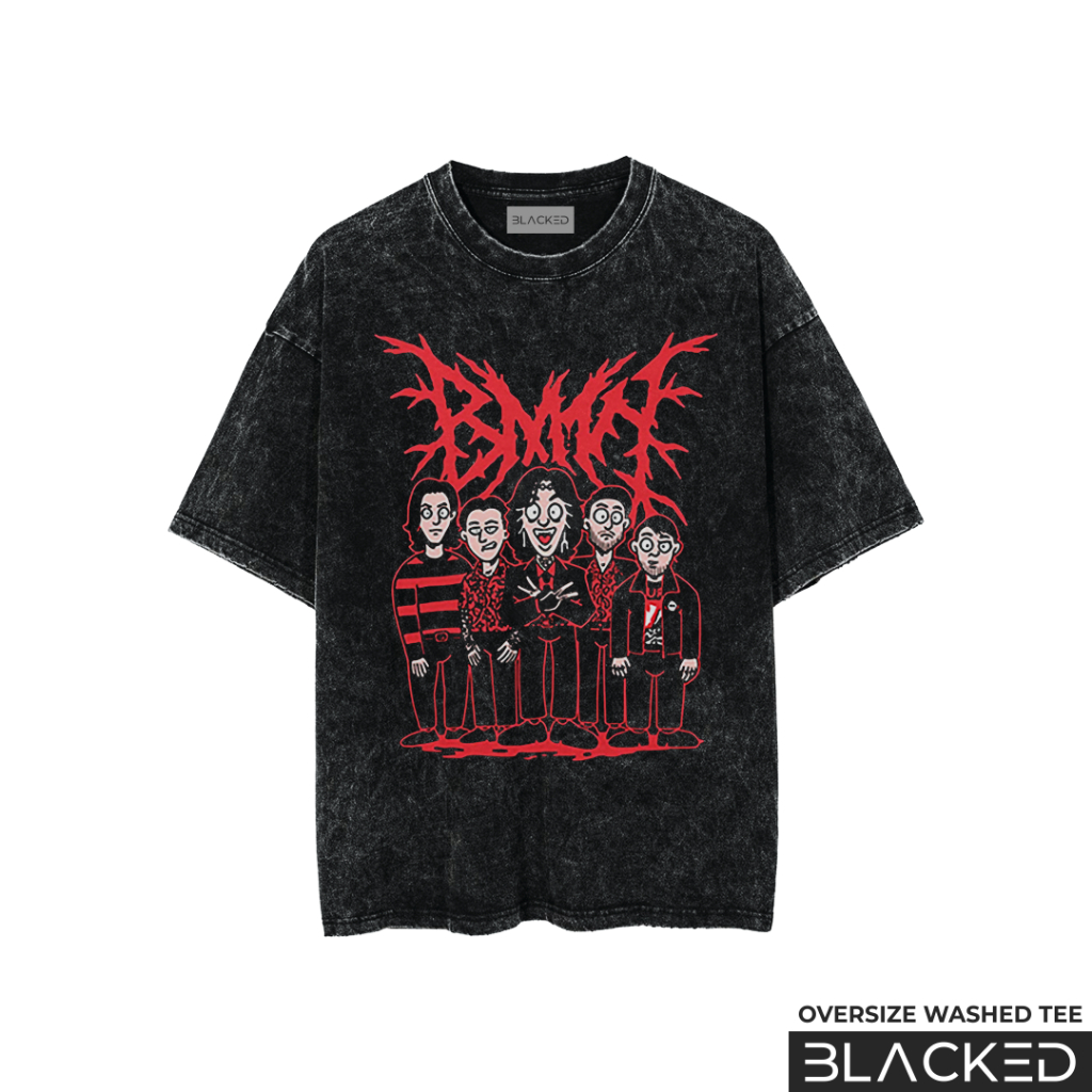 Jual Kaos Bring Me The Horizon Oversize Stonewash Bmth Cartoon