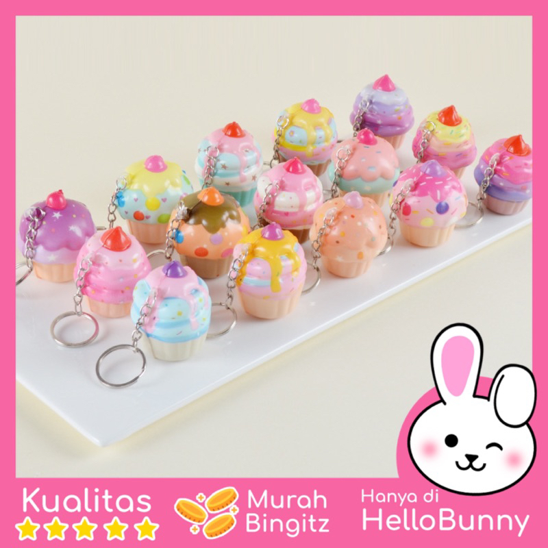 Jual Gantungan Kunci Squishy CupCake Slow Rising Ganci Squishy