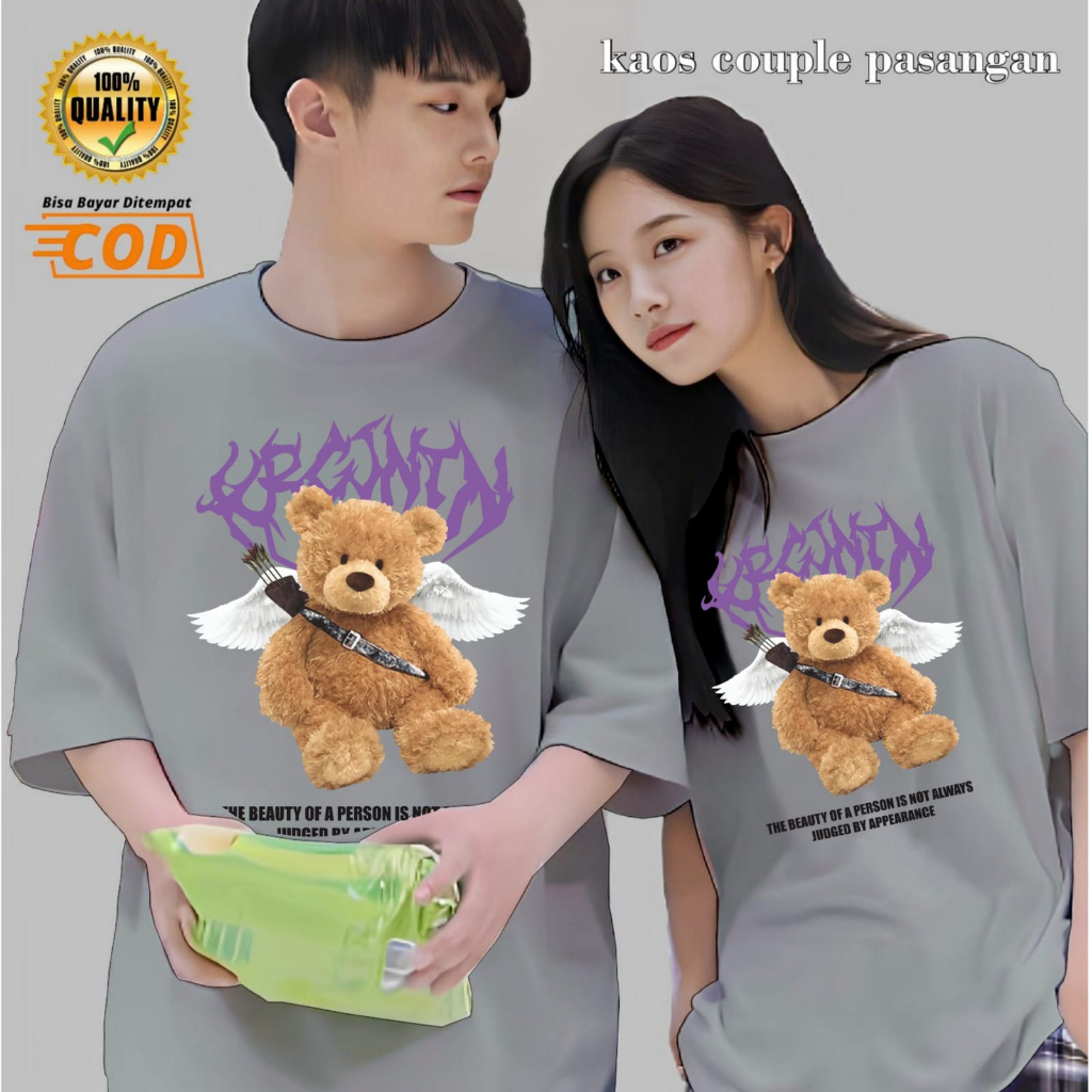 Jual Baju Kaos Couple Pasangan Pacar Distro Bear Terbaru Pria Wanita