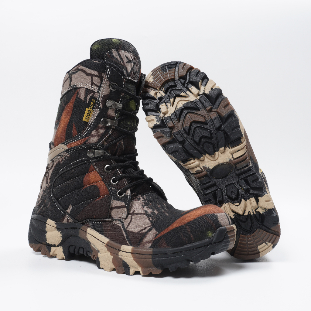 Jual Delta Cordura Tactical Camo Army Loreng Sepatu Boots High Best