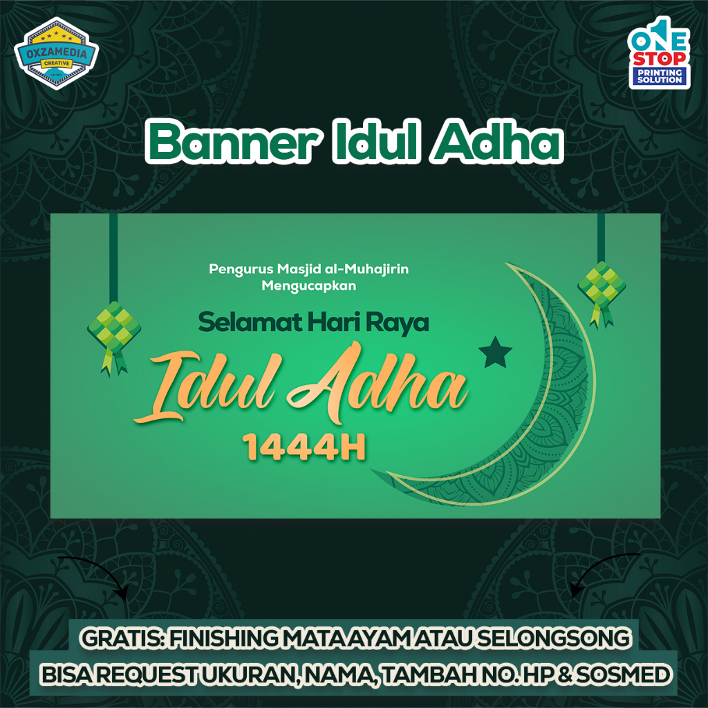 Jual Spanduk Banner Hari Raya Idul Fitri Idul Adha Gratis Desain