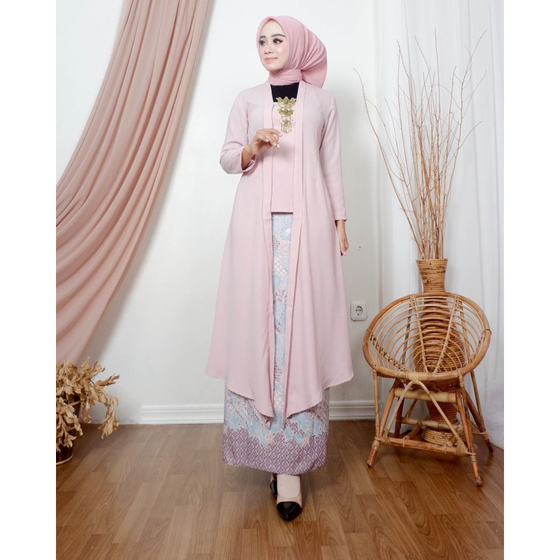 Jual Setelan Kebaya Kutu Baru Long Tunik Modern Kebaya Wisuda