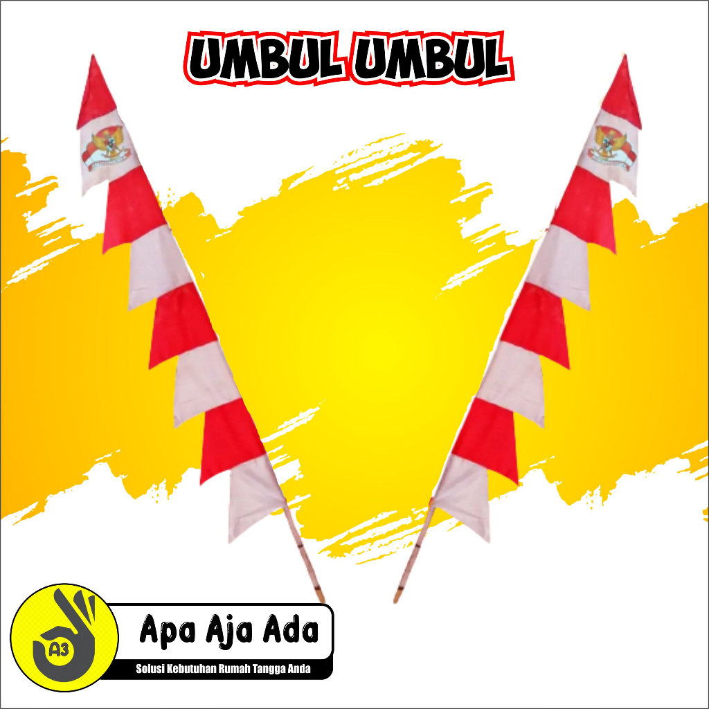 Jual Bendera Umbul Umbul Merah Putih Umbul Umbul Warna 8 Gergaji Sablon