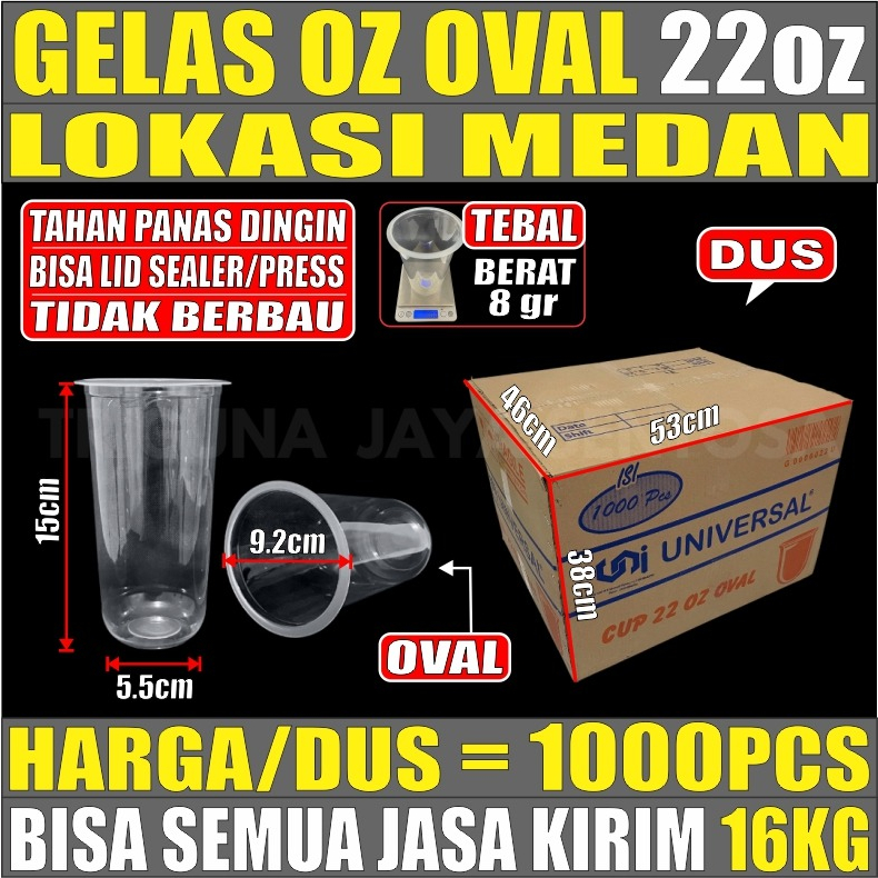 Jual Gelas Oz Oval Oz Bening Cup Plastik Bulat Round Dus Semua Exp