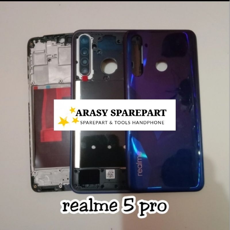 Jual Kesing Backdoor Casing Housing Fullset Realme 5 Pro Tulang Frame