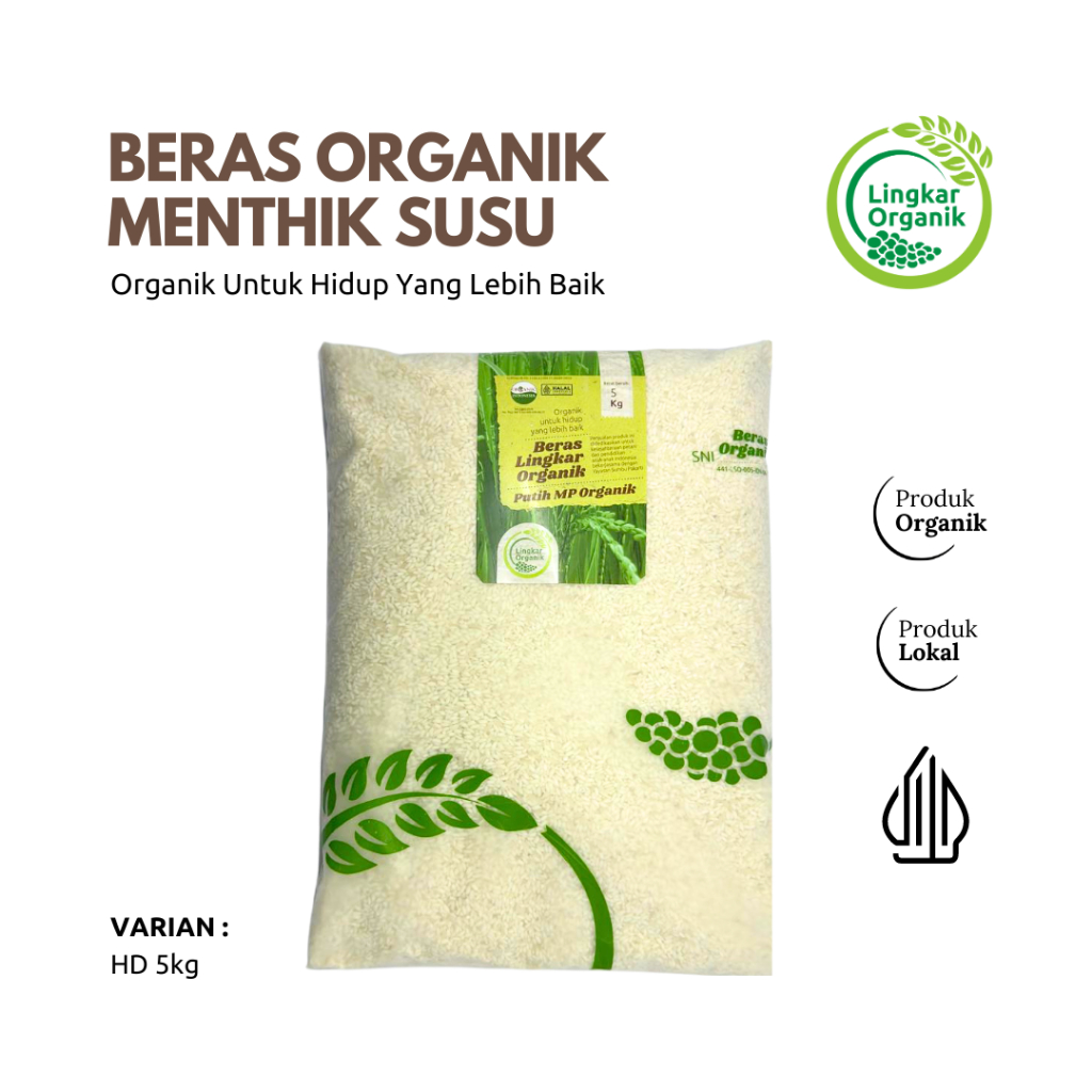 Jual Lingkar Organik Beras Organik Menthik Putih Menthik Susu Kg