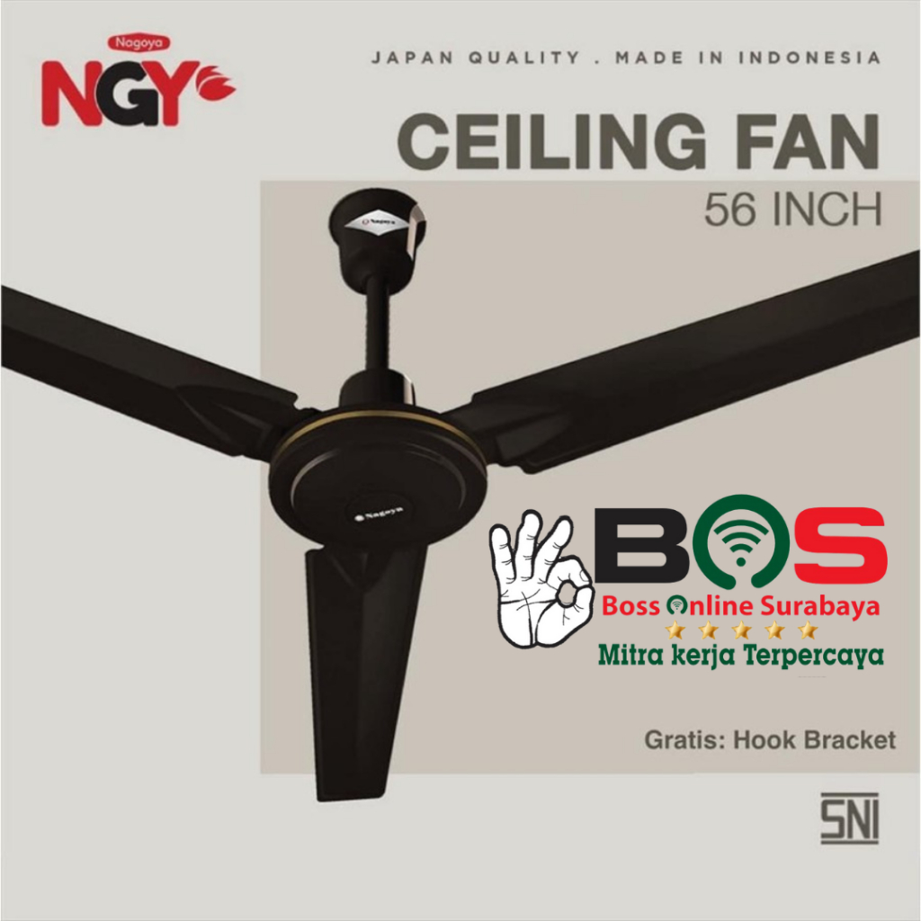 Jual Nagoya Kipas Angin Gantung Plafon Ceiling Fan 56 Inch Baling Besi