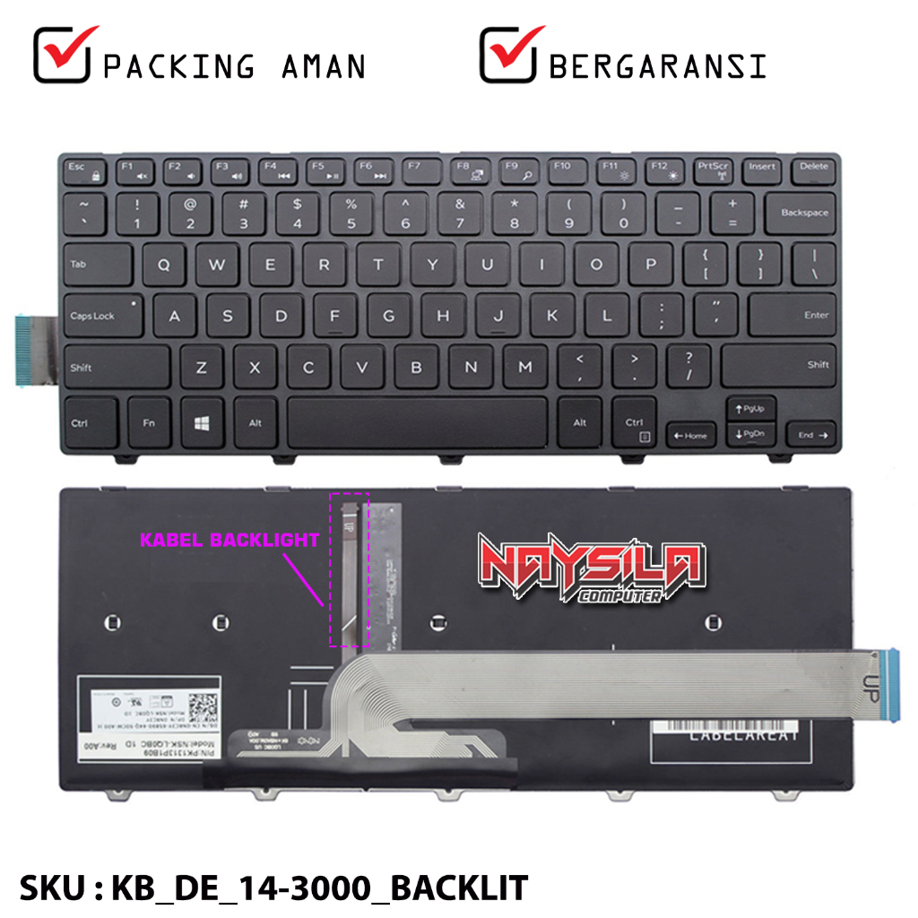 Jual Keyboard DELL INSPIRON 14 3000 14 5000 3468 3467 3470 3441 3442