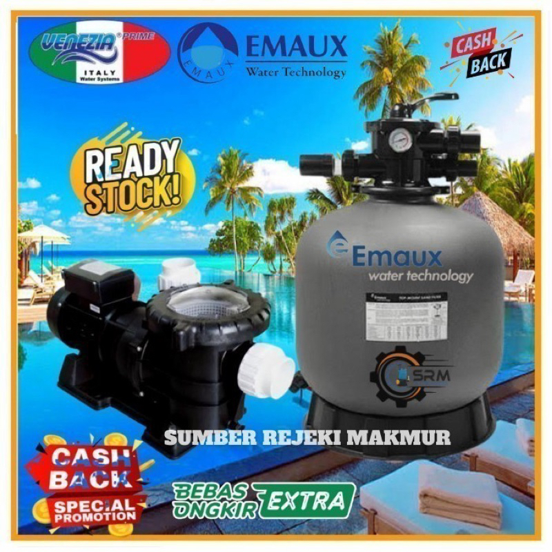 Jual Paket Pompa Kolam Renang 2Hp Sand Filter Emaux 28inch Paket Kolam