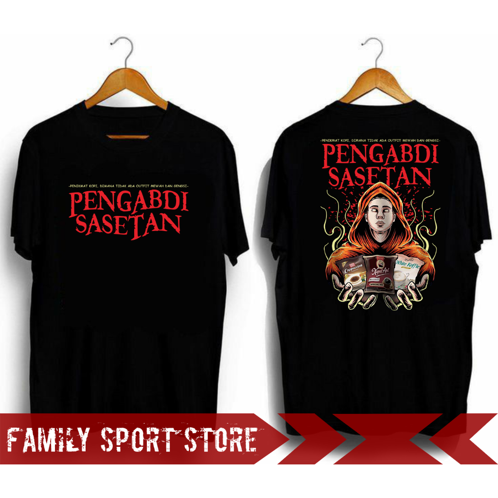 Jual Kaos T Shirt Pengabdi Sasetan Kaos Plesetan Pengabdi Setan Premium