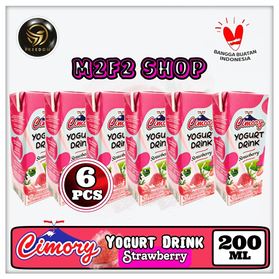 Jual Yogurt Cimory Drink Kotak UHT Strawberry Stroberi 200 Ml