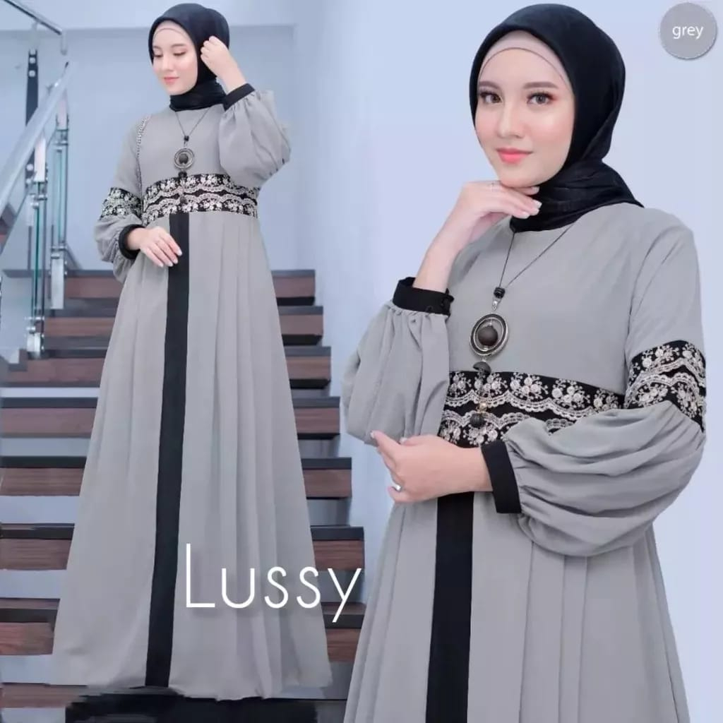 Jual Ais Ajja LUSSY CERUTY BABYDOLL ARABIAN ABAYA OUTER BL APLIKASI