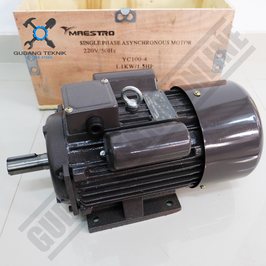 Jual Dinamo Motor Penggerak 1 5Hp 4P 1Ph 1400Rpm MAESTRO Elektro