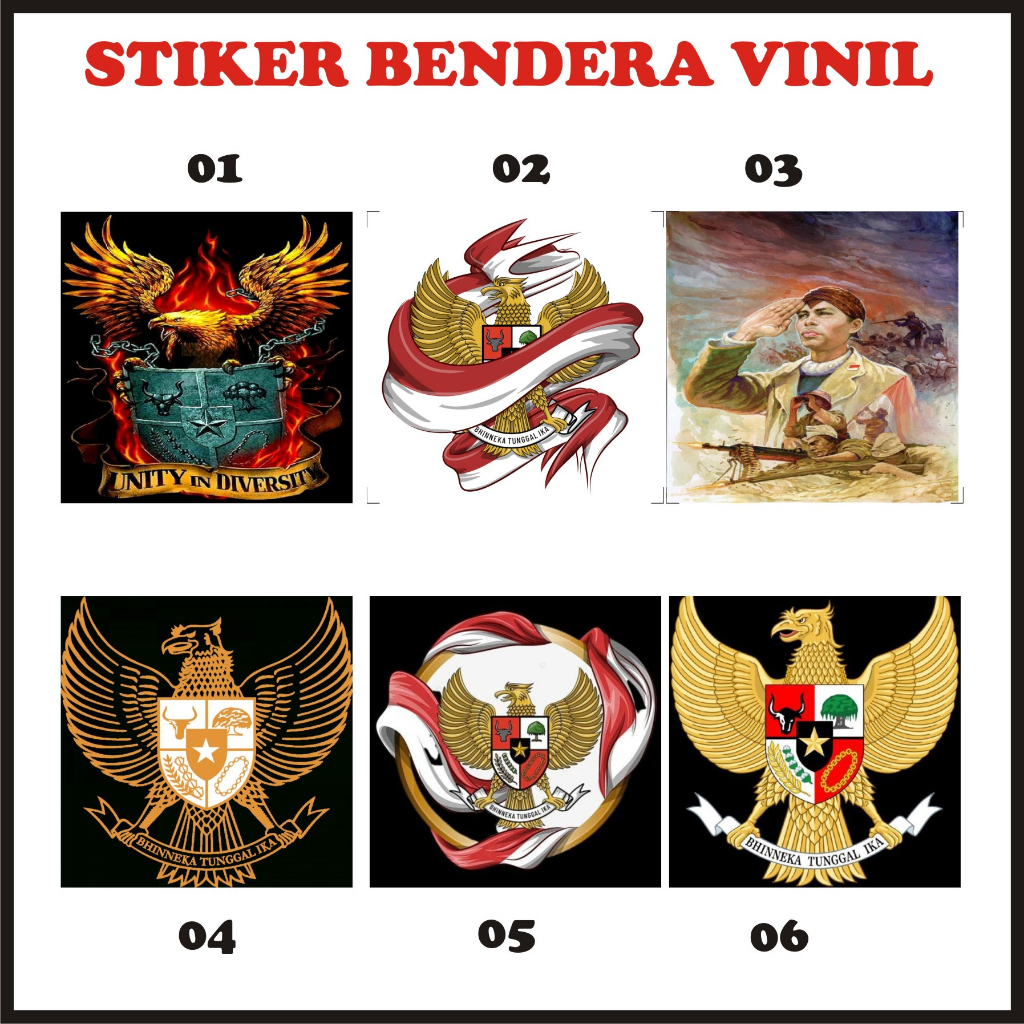 Jual Stiker Bendera 10x10 Cm Sticker Bendera Label Bendera Stiker