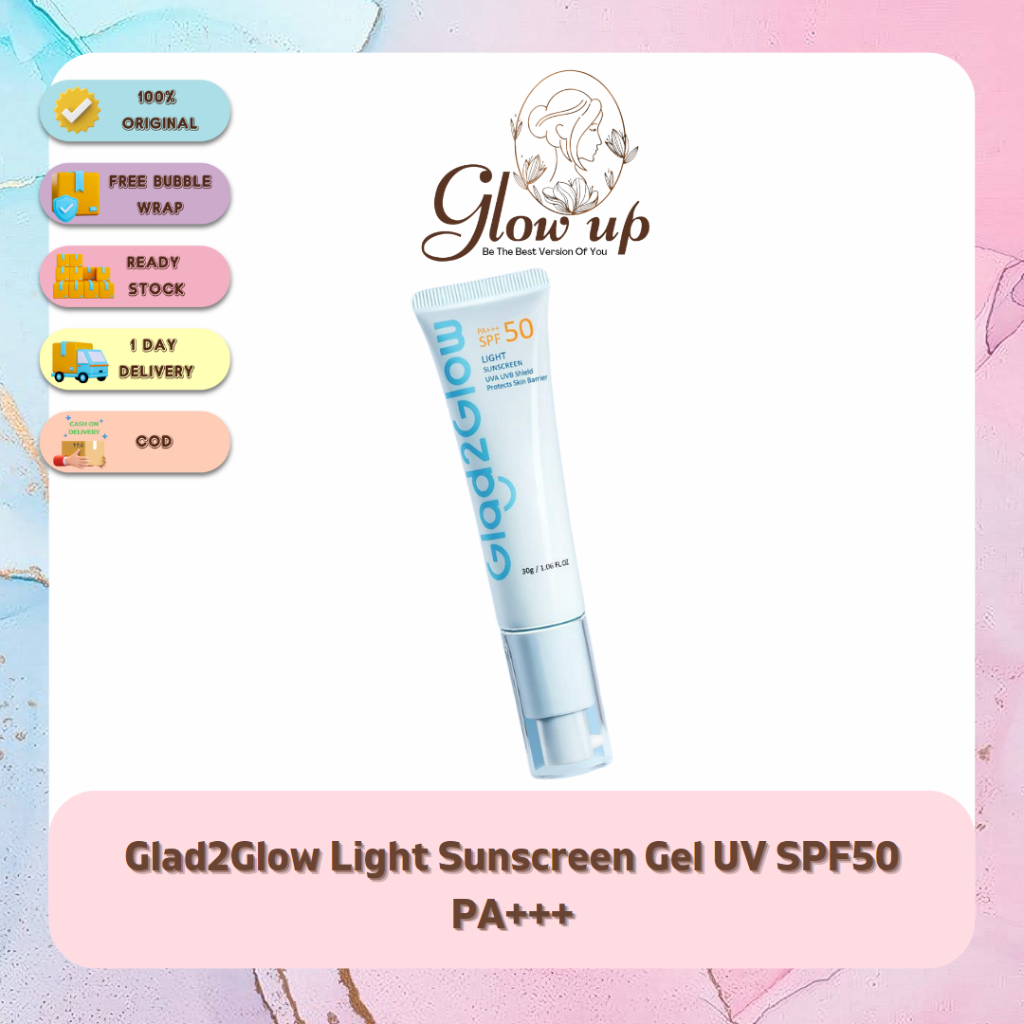 Jual Glad Glow Light Sunscreen Gel Spf Pa G Sunblock Uva Uvb Sun