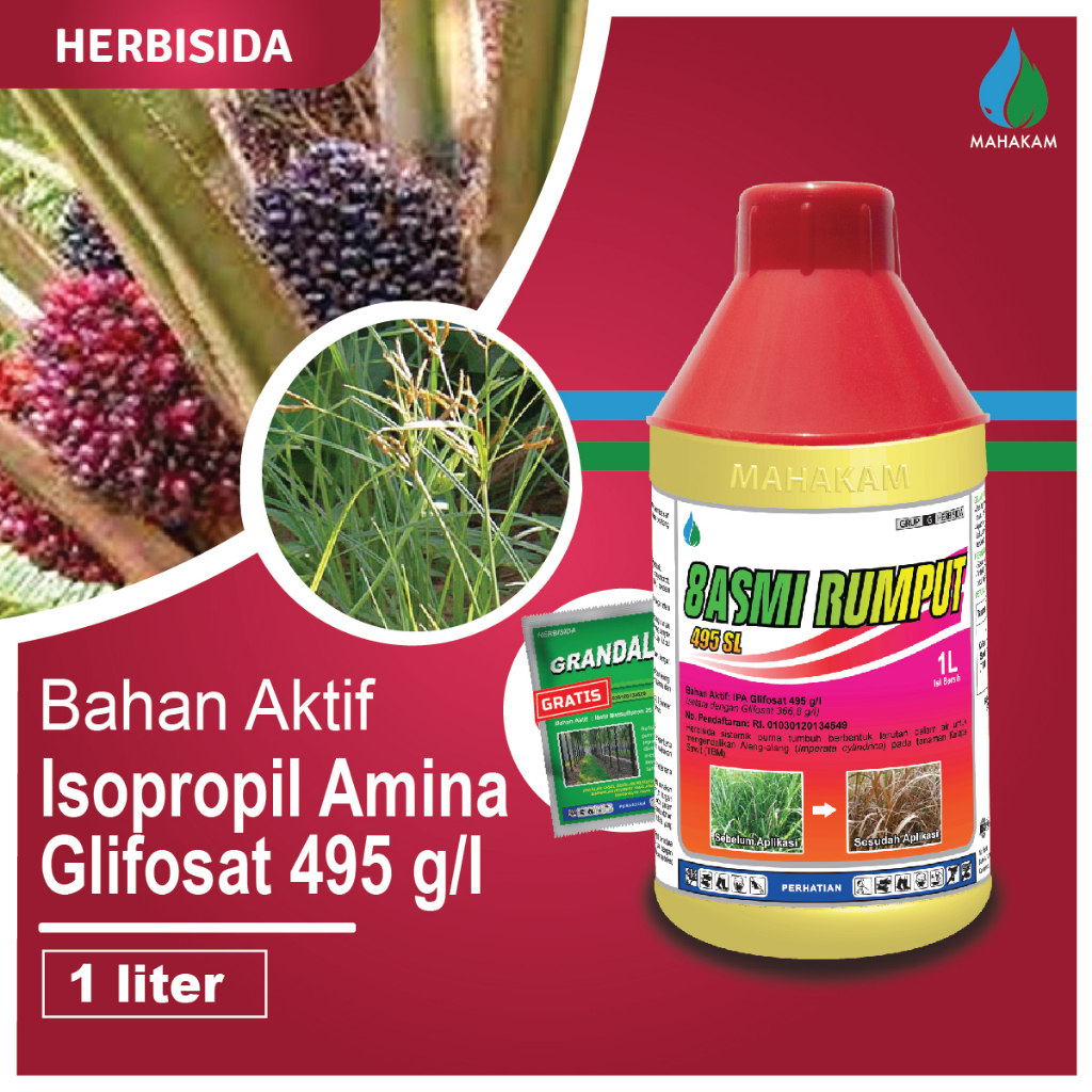 Jual Mahakam 8asmi Rumput 495 SL 1 Liter Herbisida Pestisida