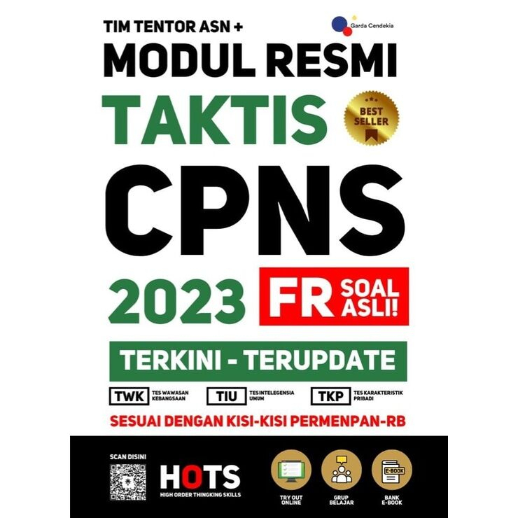 Jual BUKU CPNS 2023 MODUL RESMI TAKTIS CPNS 2023 FR SOAL ASLI TERKINI