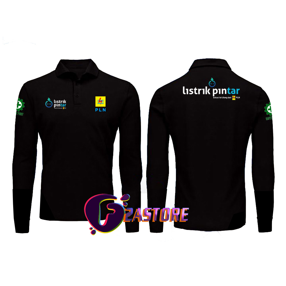 Jual Baju Kerah Mode Polo Listrik Pintar Depan Logo Pln Baju Pln