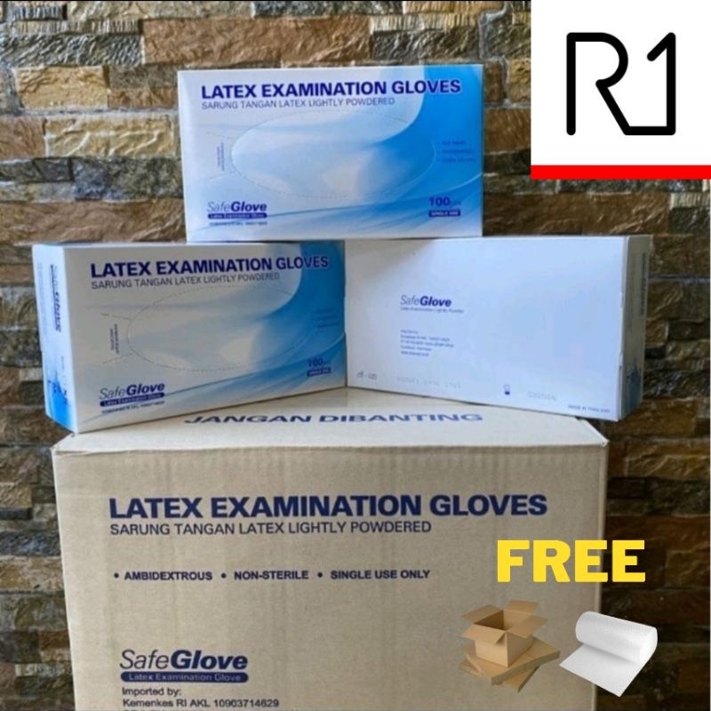 Jual Sarung Tangan Karet Safe Glove Safeglove Latex Exammination