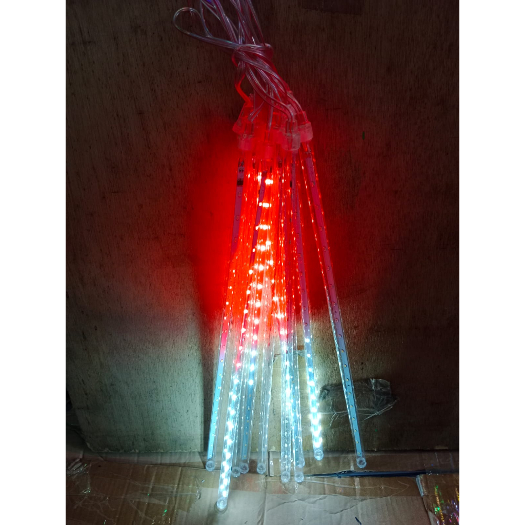 Jual Lampu Meteor Merah Putih 17 Agustus Lampu Air Hujan 10 Batang