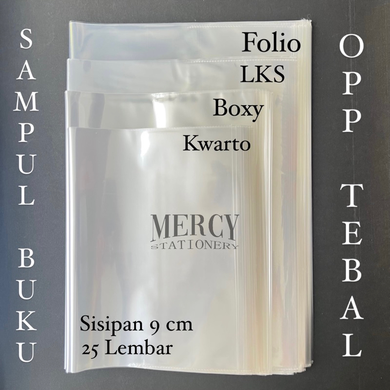 Jual 25 Pcs Sampul Buku Plastik TEBAL OPP LKS Boxy Folio Tematik