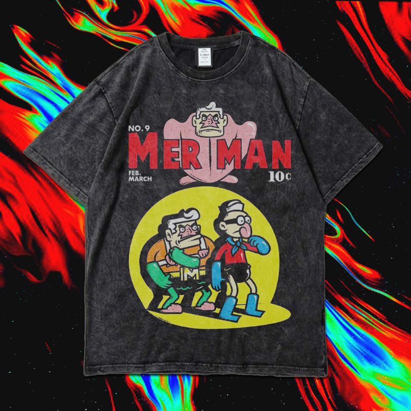 Jual Tryworldbdg Official Mer Man Kaos Oversized Kaos Washed