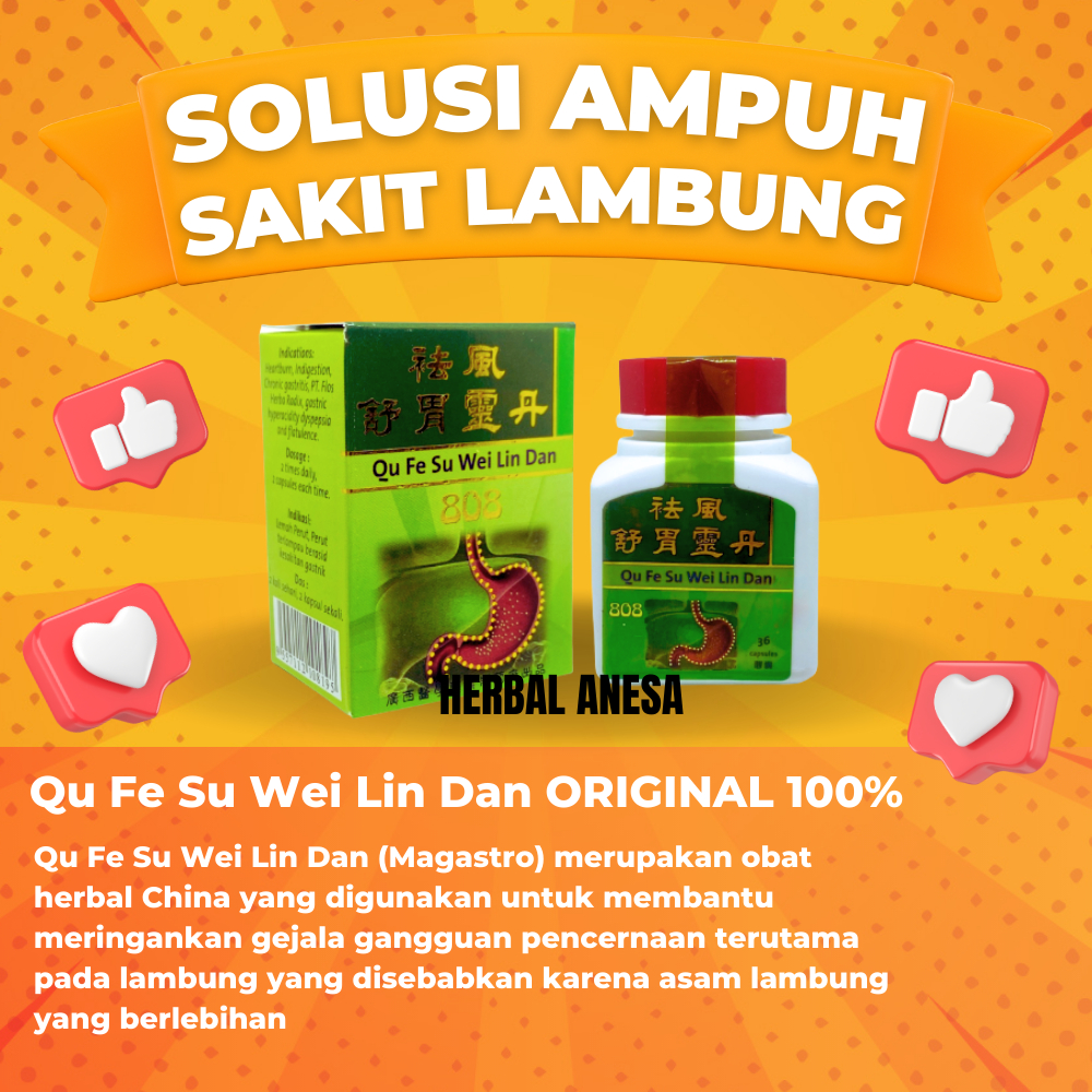 Jual OBAT ASAM LAMBUNG MAAG Kronis AKUT Qu Fe Su Wei Lin Dan 808