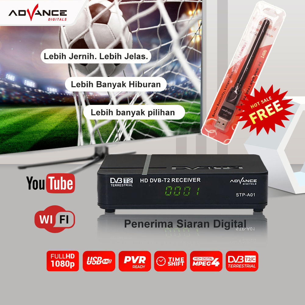 Jual Advance Set Top Box Advance Dvb T Tv Siaran Digital Receiver