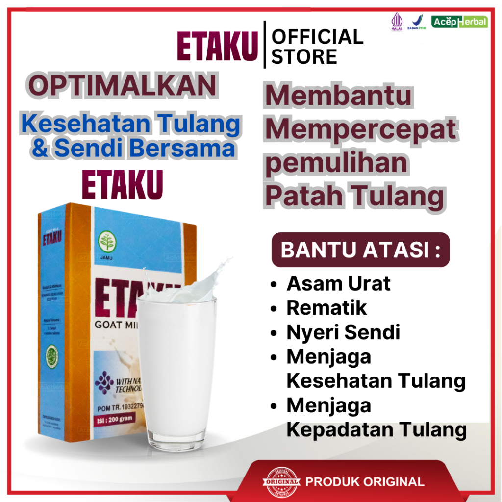 Jual Susu Etaku Untuk Tulang Dan Sendi Obat Patah Tulang Retak Atasi