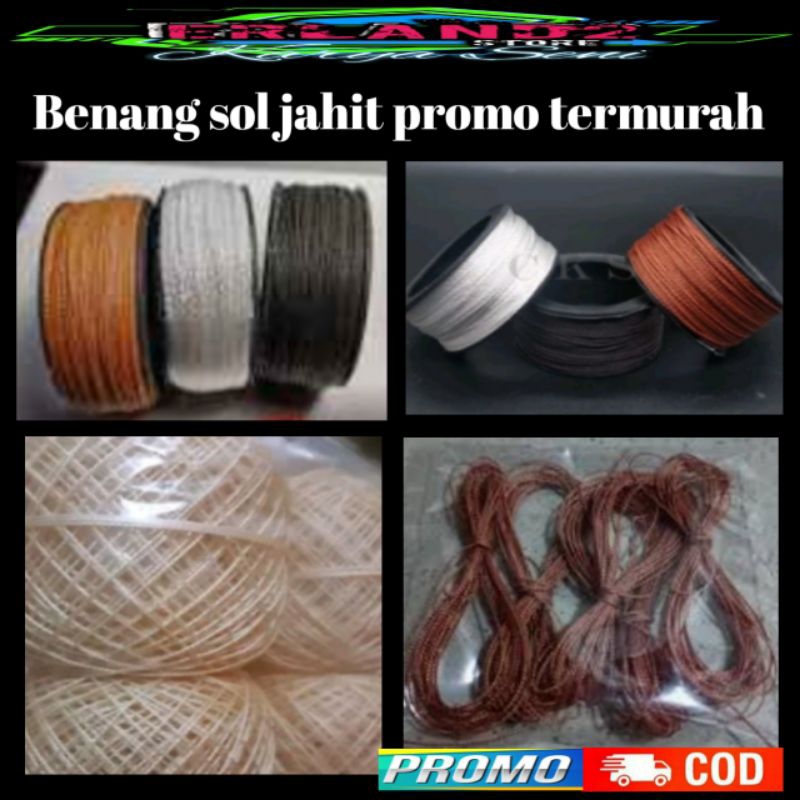 Jual Benang Sol Benang Jahit Hitam Putih Nilon Shopee Indonesia