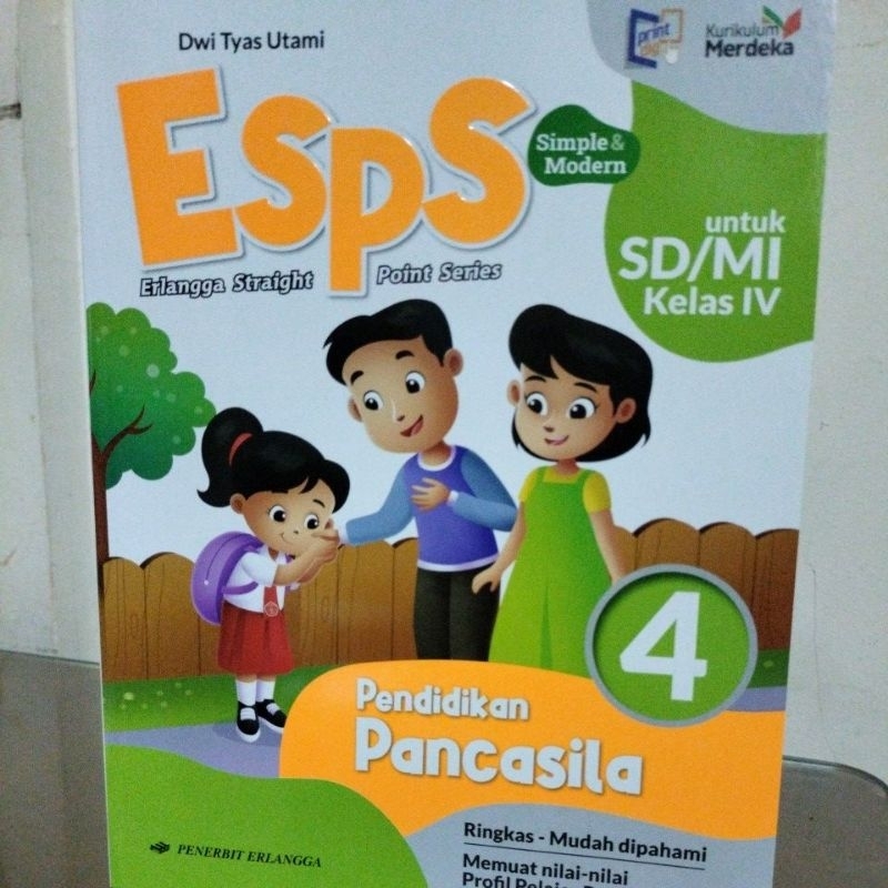 Jual Esps Pendidikan Pancasila Sd Kelas Kurikulum Merdeka Erlangga