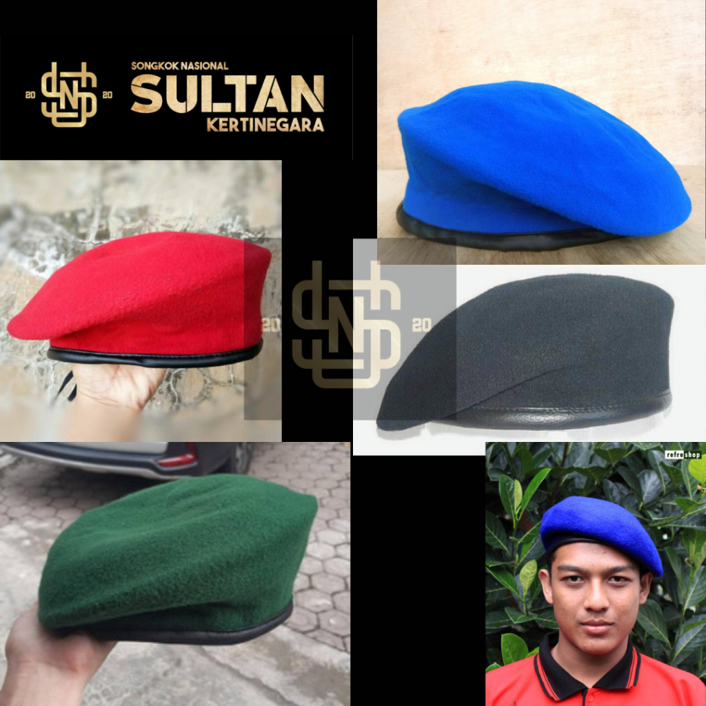 Jual Baret Warna Biru Dan Hijau Tni Ad Standard Militer Polri