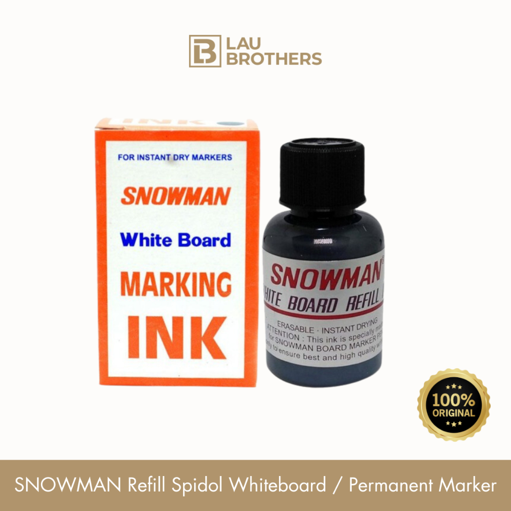 Jual Snowman Refill Spidol Whiteboard Permanent Marker Pc Shopee