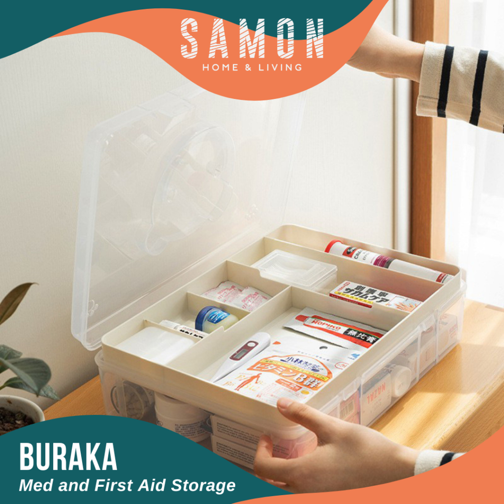 Jual SAMONBURAKA Storage Obat First Aid Minimalis Organiser P3K