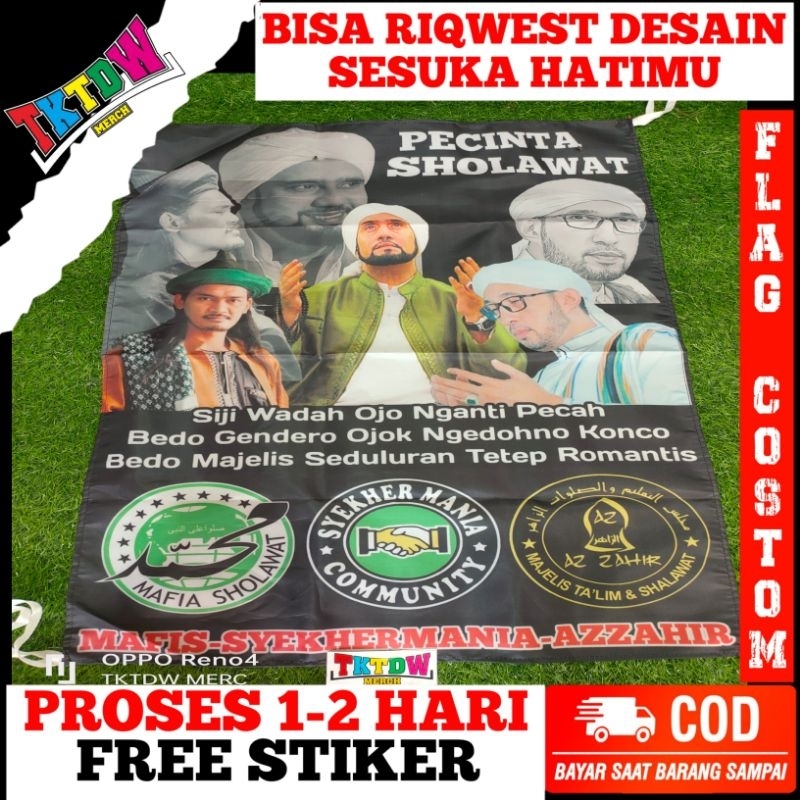 Jual BENDERA PECINTA SHOLAWAT MURAH READY STOK BANYAK SIAP KIRIM