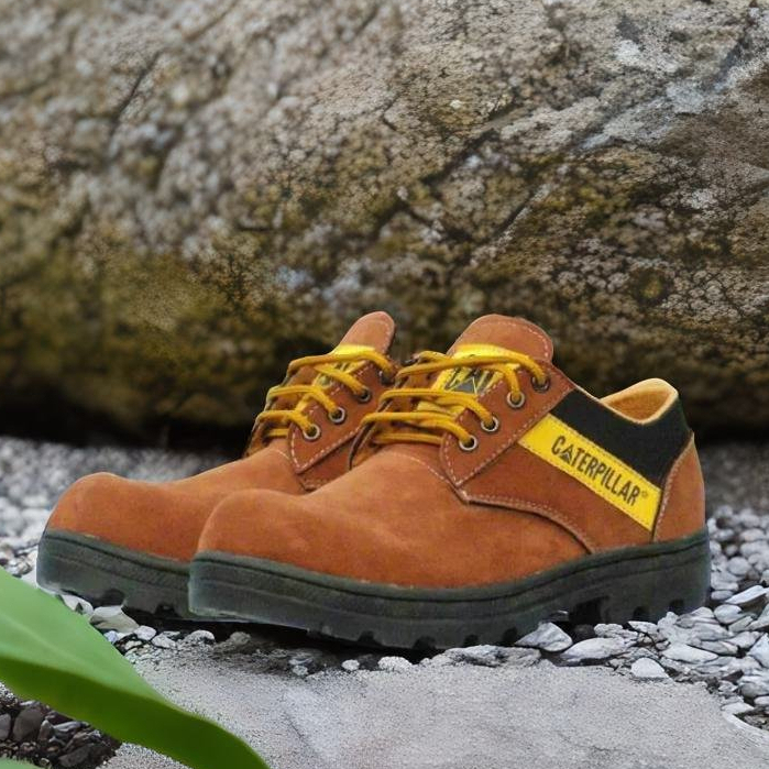 Jual Sepatu Safety Boots Pria Caterpillar SBY Pendek Kerja Lapangan