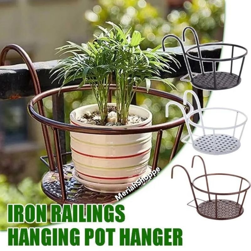 Jual Rak Pot Bunga Gantung Balkon PREMIUM TEBAL Besi Tanaman Hias