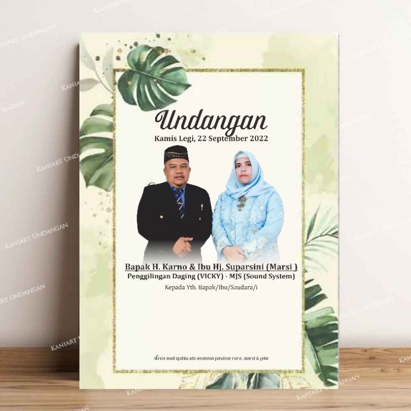 Jual Undangan Orangtua Foto Pengantin Hajatan Ulem Ulem Serat Ulem