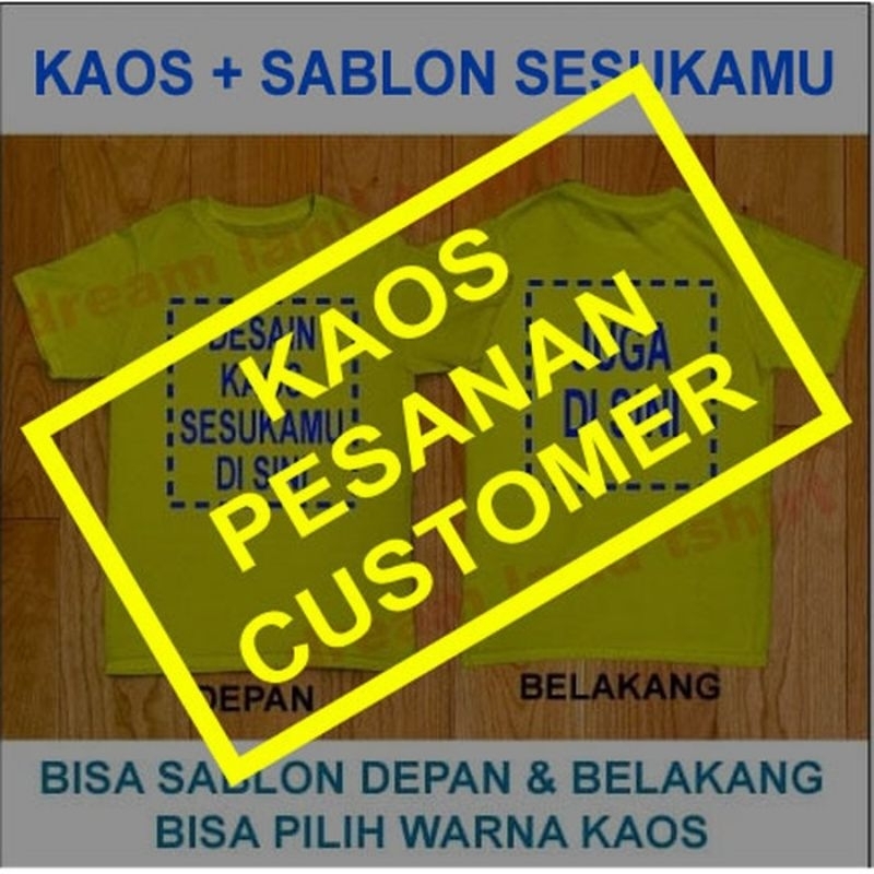 Jual Tambahan Biaya Sablon Belakang Harga Per Kaos Shopee Indonesia