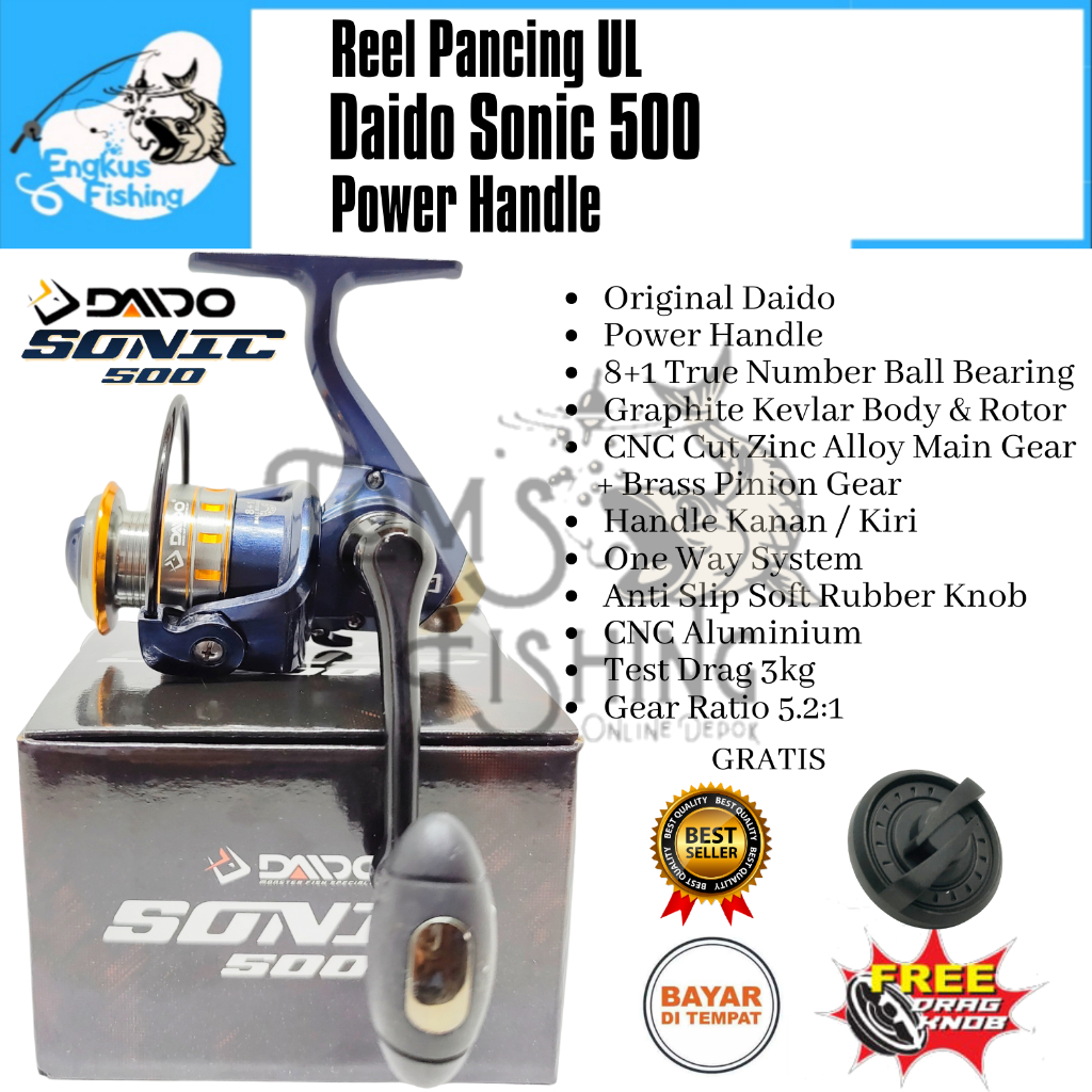 Jual Reel Pancing Ul Daido Sonic Power Handle Bearing Ultra