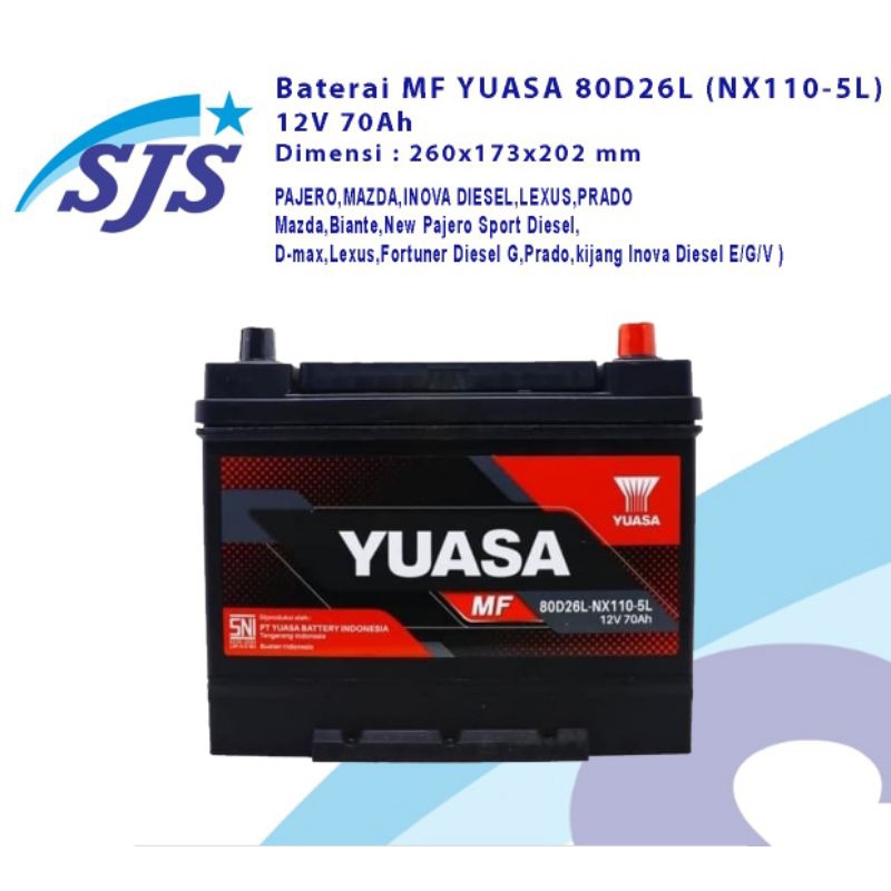 Jual Aki Mf Yuasa Nx L Kering D L Shopee Indonesia