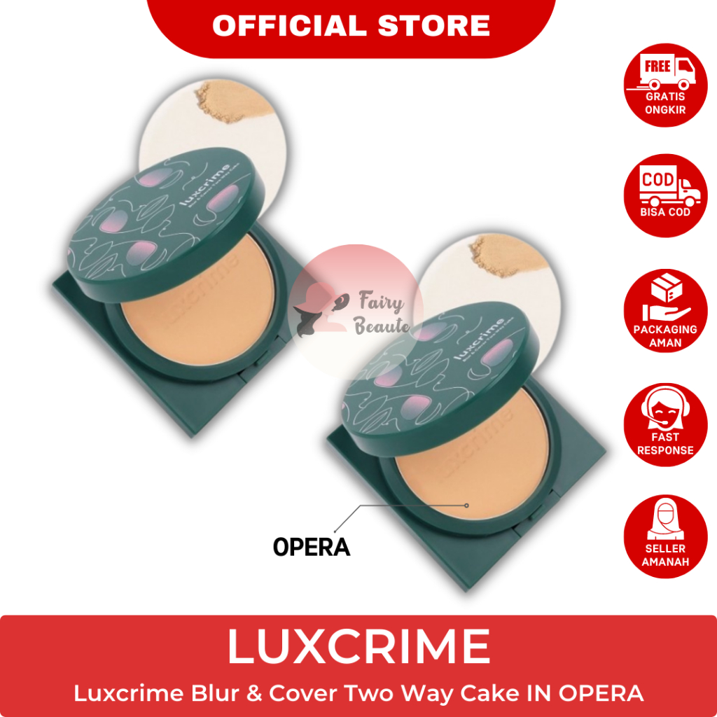 Jual Luxcrime Blur Cover Two Way Cake Mini Size Full Size Lux Crime