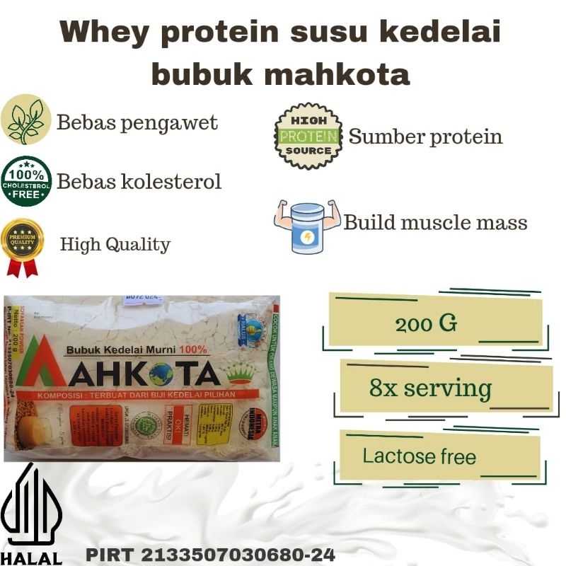 Jual Susu Kedelai Bubuk Murni Gram Mahkota Shopee Indonesia