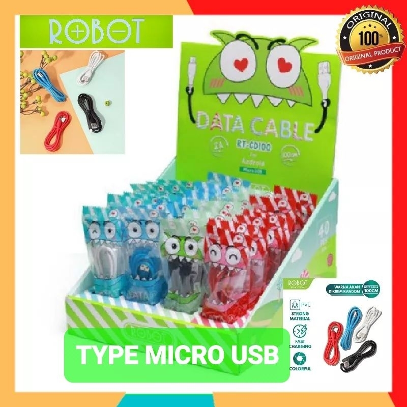 Jual ROBOT Kabel Data RT CD100 Android Micro USB 1M Shopee Indonesia