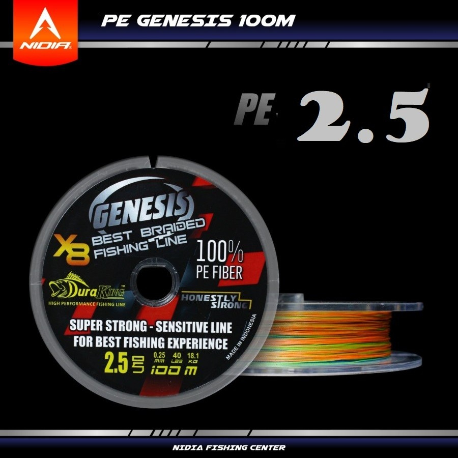 Jual SENAR PANCING PE DURAKING GENESIS X8 Multicolor Conekting